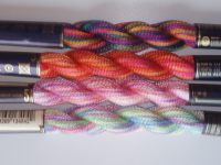 Colour changing pearl cotton threads